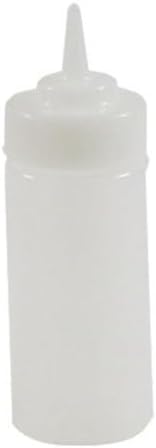 Tablecraft 8 Oz Clear Wide Mouth Squeeze Bottle