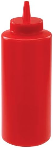 Winco Squeeze Bottles 6-Piece Set 12-Ounce Red