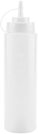 Agatige 24oz Plastic Squeeze Bottles with Lids 10pcs Set