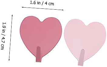 10pcs Heart Shaped Wall Hooks Non Punching Stainless Steel Easy Install