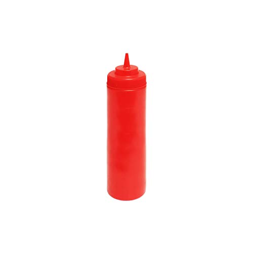Thunder Group Squeeze Bottle 24 oz Red Wide Mouth Pack of 6