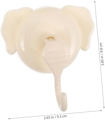 4Pcs Cute Elephant Suction Cup Hooks No Drill Bathroom Wall Hooks