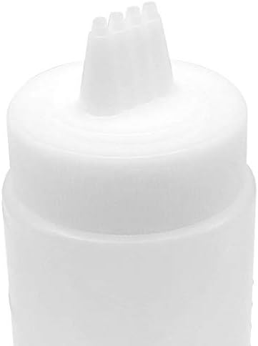GARASANI 4 Hole Condiment Squeeze Bottle Dispenser 18oz - 530ml