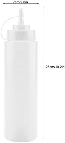 Agatige 24oz Plastic Squeeze Bottles with Lids 10pcs Set