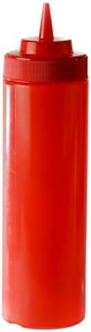 8 Pack 24 Oz Red Condiment Squeeze Bottles