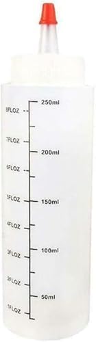 BWESOO 250ml Squeeze Condiment Bottle with Nozzle