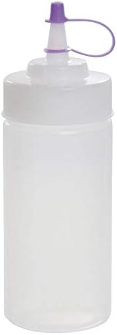 Tablecraft 8 Oz Clear Polyethylene Widemouth Squeeze Bottle