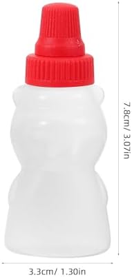 Homoyoyo 4pcs Mini Ketchup Bear Squeeze Bottles
