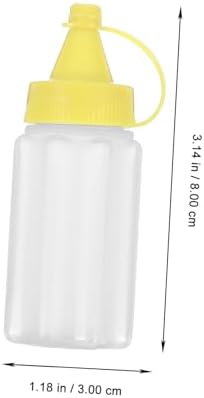 4 Pack Refillable Condiment Squeeze Bottles Yellow Kitchen Tools