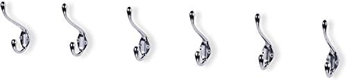 Brightmaison 6 Pack Dual Coat Hooks Wall Mounted