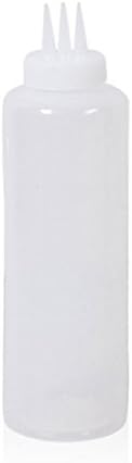 SUPIA 3 Hole Condiment Squeeze Bottles 14oz White