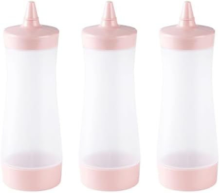3PCS Reusable Condiment Squeeze Bottles Set