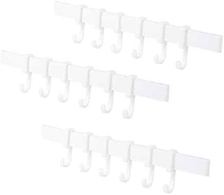 LIFKOME 3Pcs Sticky Hook Rack for Kitchen and Bathroom