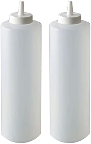 24 Oz Clear Squeeze Bottle Condiment Dispenser