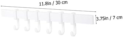 SEWOART 3pcs Bathroom Self Adhesive Hook Rack Black 6 Hooks 1