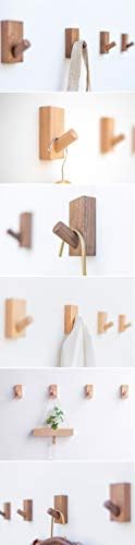 Gullor 2 PCS Beech Wooden Coat Hooks