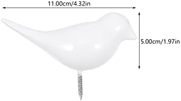Kisangel 2 Pcs Resin White Coat Hooks with Bird Design