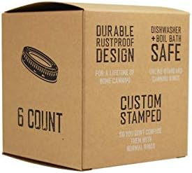 Trellis Co Stamped Stainless Steel Canning Jar Bands 6 Pack