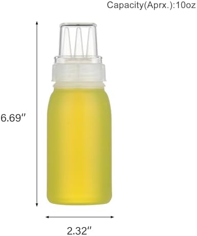 RAMFIYN 6 Pack 3-Hole Nozzle Squeeze Bottles for Condiments