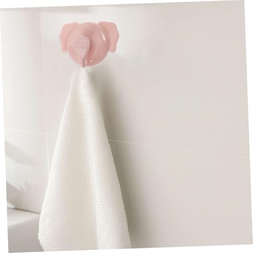 4Pcs Cute Elephant Suction Cup Hooks No Drill Bathroom Wall Hooks