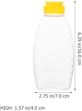 18Oz Squeeze Honey Jars with Flip Lids - 4 Pack