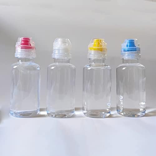 HYMAOME 4PCS Leakproof Honey Squeeze Bottles Flip Top Reusable Condiment Dispensers