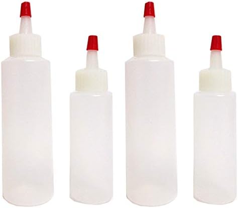 8 Piece Clear Plastic Squeeze Bottles for Condiments