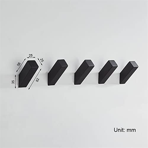 LUCBEI Wall-Mounted Black Towel Hook 3Pcs Coat Hook