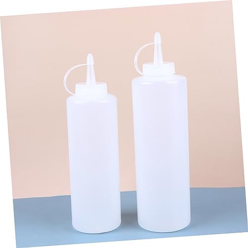 4pcs Salad Dressing Squeeze Bottles with Lids for Easy Kitchen Use