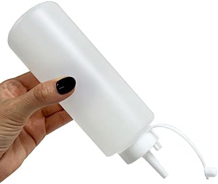 6 Clear Plastic Squeeze Bottles 12Oz Condiment Dispenser