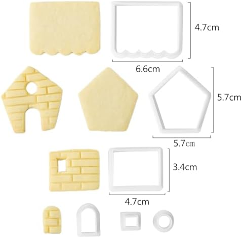 GGW 6PCS Food Grade Plastic Cookie Cutters