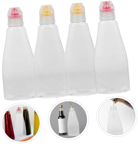 TOPPERFUN 3 Sets Honey Bottle Squirt Bottles for Sauce Seasoning