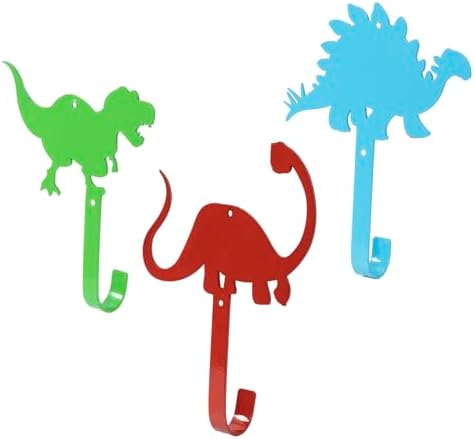 MyGift Fun Dino Coat Hooks 3 Piece Set