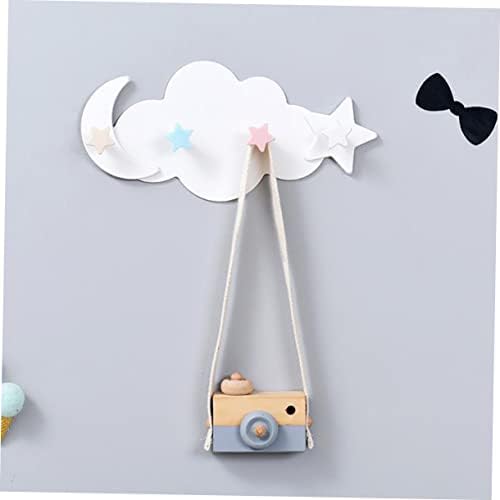 HOOTNEE 2pcs Moon Star Wall Hooks for Clothes and Key Holders