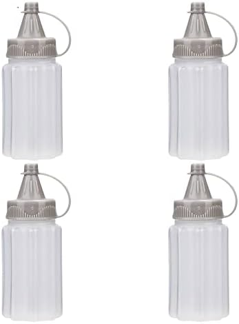 4pcs Plastic Squeeze Condiment Bottles for BBQ and Camping