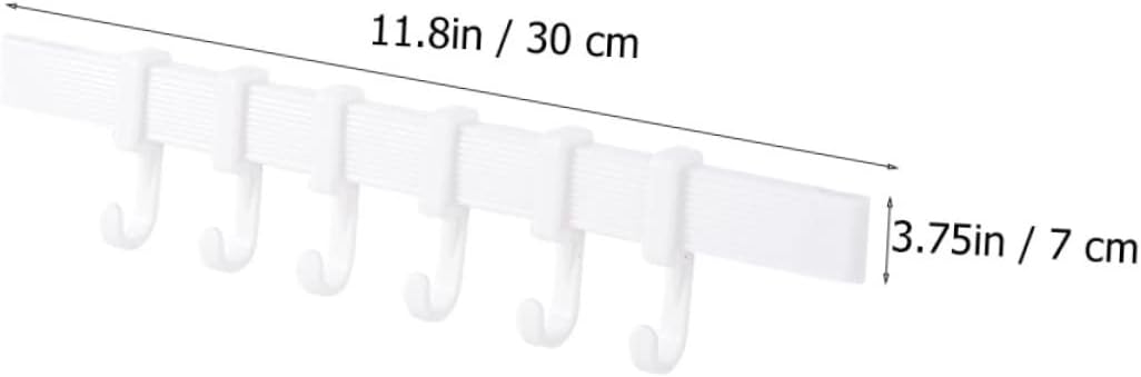 Chrome Adhesive Hooks 6-Piece Set for Bathroom and Kitchen
