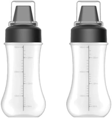 Gsycle 2PCS 11 Oz Squeeze Bottles with Lid
