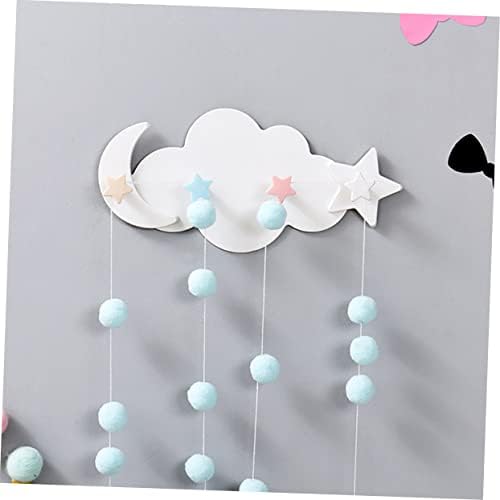 HOOTNEE 2pcs Moon Star Wall Hooks for Clothes and Key Holders
