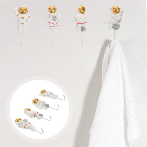 FOMIYES 4Pcs Astronaut Shape Wall Hooks 1