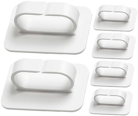 Luxshiny 6Pcs Strong Adhesive Key Holder Hooks for Bathroom Towel Storage