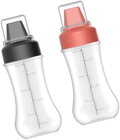 FELTECHELECTR Ketchup Squeeze Bottles 2 Pack with Scale