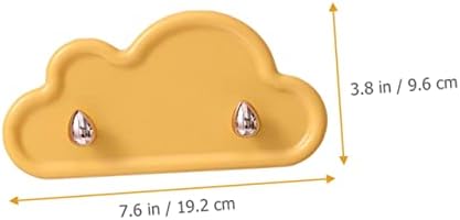 Homoyoyo 4pcs Cloud Shape Adhesive Wall Hooks Multipurpose Key Hangers