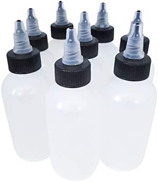 Kelkaa 4oz Boston Round LDPE Squeeze Bottles Pack of 8
