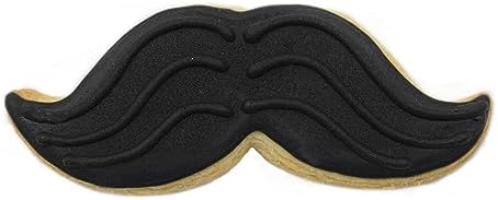 R M 4-Inch Black Polyresin Moustache Cookie Cutter