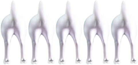 Cabilock 5pcs White Tail Decorative Hooks