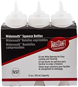 Tablecraft Wide Natural 12 Oz Squeeze Dispenser - 6PK