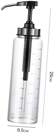 PRETYZOOM Reusable Honey Dispenser Pump Glass Bottle with Scales