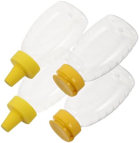 Garneck 4pcs PET Squeeze Condiment Bottles