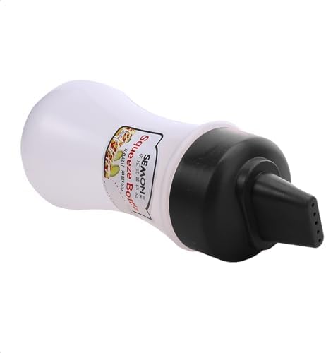 Meoliny 5-Hole Sauce Squeeze Bottle with Clear Cap