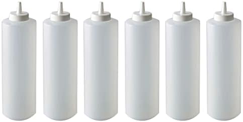 6 Clear BPA-Free Condiment Squeeze Bottles